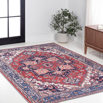 Cirali Ornate Large Medallion Washable Area Rug